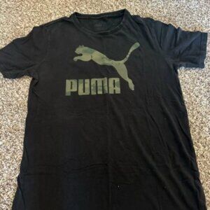 Puma Black and Green Men's Tee